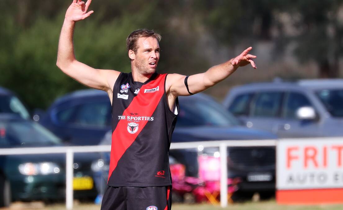 James Henry Lawton in his time as a forward for the Marrar Bombers. The former football player has been given an "opportunity" by a Wagga magistrate to turn his life around and beat his drug addiction.