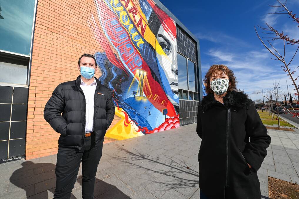 NEW LOOK: Indie School's David Pickett and Fiona Keeble outside their new site. Picture: MARK JESSER