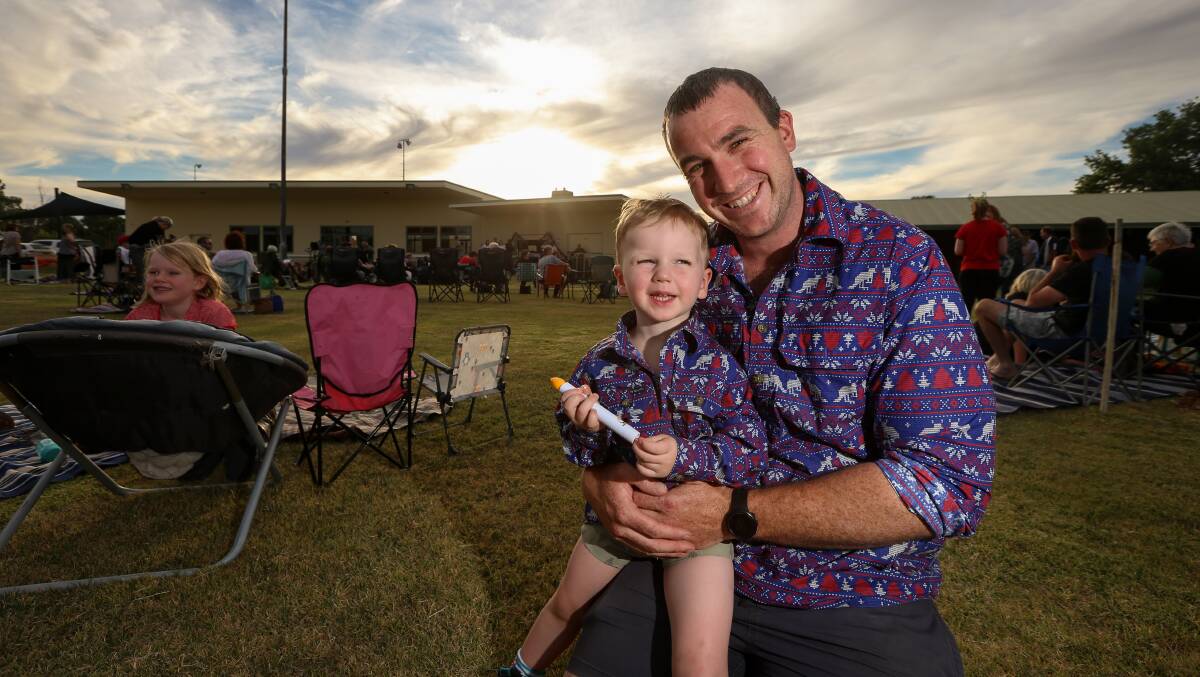 ANNUAL: Luke Driver with his son, Murray, 3, have attended the event with the family for many years. 