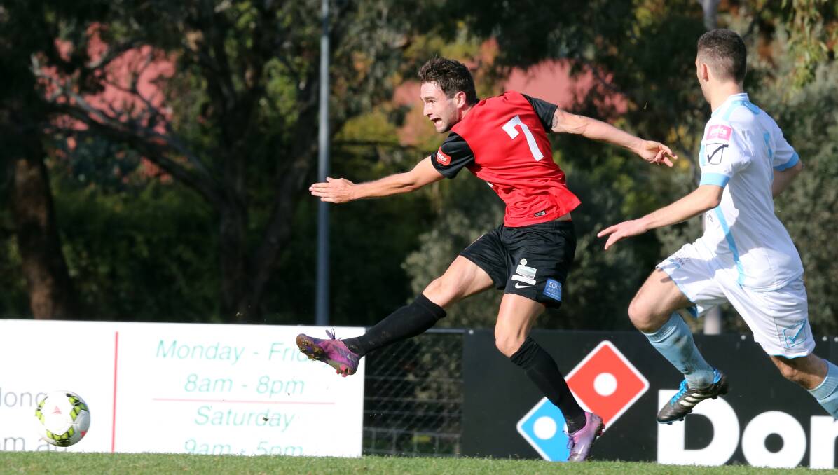 TAKE TWO: Leading goal-scorer Zac Walker has re-signed with Murray United for 2016, alongside a host of other big names such as Ryan Giles.