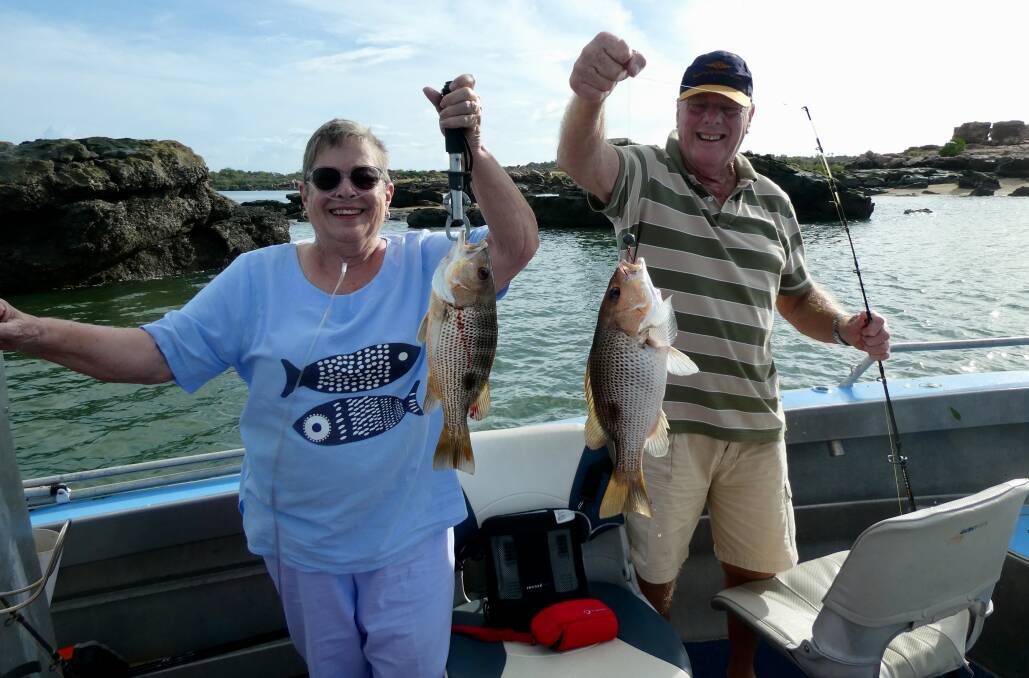 SENSATIONAL: Thurgoona couple George and Sharon Marshall enjoyed an anniversary fishing trip to Western Australia's Kimberly Coastal Camp in March. 