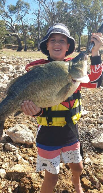 FANTASTIC CATCH: Harrison Rose caught this sensational yellowbelly while fishing at Hume Weir recently. The fine-looking specimen measured in at 64cm. Remember to send your pictures to 0475 953 605. Picture: Supplied
