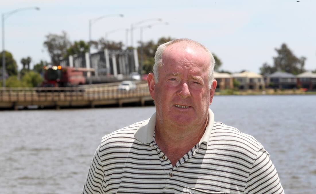 GOBSMACKED: Former Moira Shire mayor Peter Mansfield is upset at the Labor Government's decision to back the grey route for the Yarrawonga-Mulwala bridge.