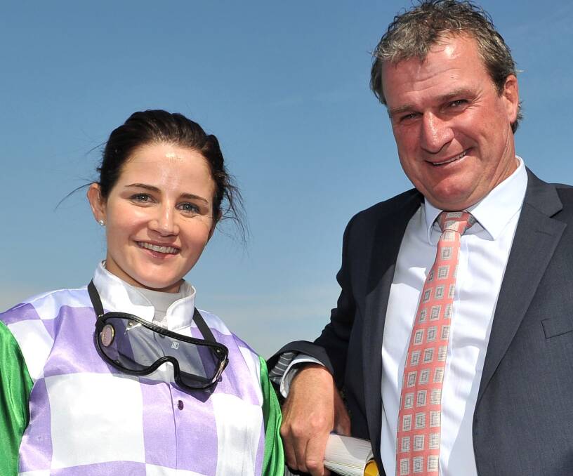 DYNAMIC DUO: Melbourne Cup winning jockey Michelle Payne will be a scratching from Wodonga Cup, but officials hoping to still lure leading trainer Darren Weir.