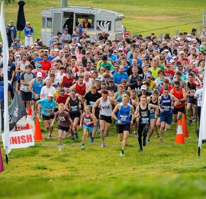 READY SET GO: Organisers are expecting numbers to reach similar to last year with 600 people expected to show for the 2015 Fed Hill Challenge. Picture: DYLAN ROBINSON