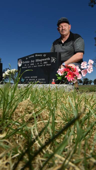 DISAPPOINTED: Peter Illingworth's attempts to make the Bundalong Cemetery more beautiful have been shut down by it's governing body. Picture: MARK JESSER