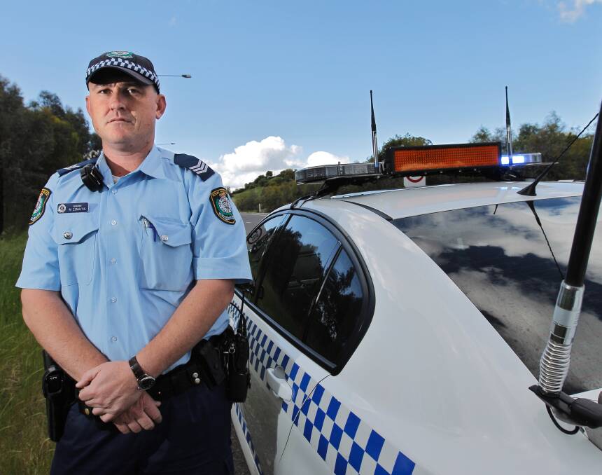 Drug blitz: Sergeant Matt Zemaitis of Albury highway patrol is disappointed at how many people were caught driving on drugs at the weekend.