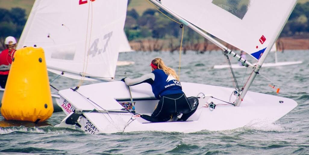 IN THE WIND: Laura Thomson will go up against some of the best international sailors when she competes at the ISAF World Cup in Melbourne next week. Picture: BEN HARTNETT