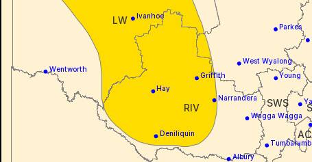 Part of the area affected by a Bureau of Meteorology severe thunderstorm and flash flood warning for New Year's Eve.