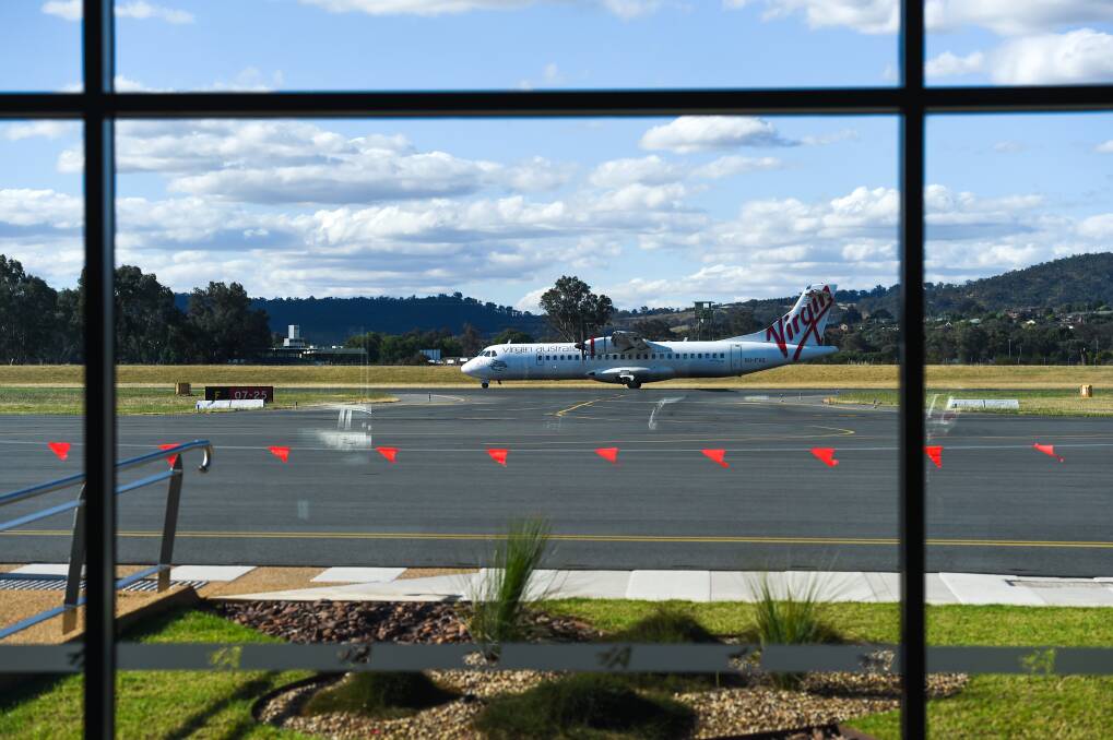 NO MORE: Virgin stopped flying the Albury-Sydney route in September, but in a proposed new deal with Alliance Airlines flights could be back operating out of Albury Airport. Picture: MARK JESSER