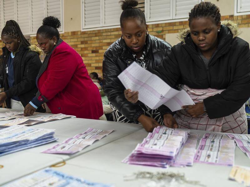 Counting has begun in what could be a landmark parliamentary election in South Africa. (AP PHOTO)