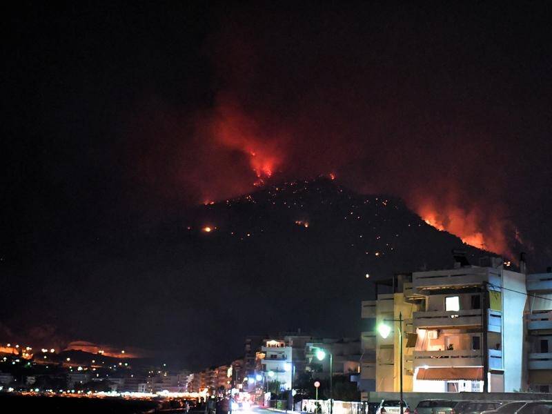 Greek island fire forces evacuations The Border Mail Wodonga, VIC