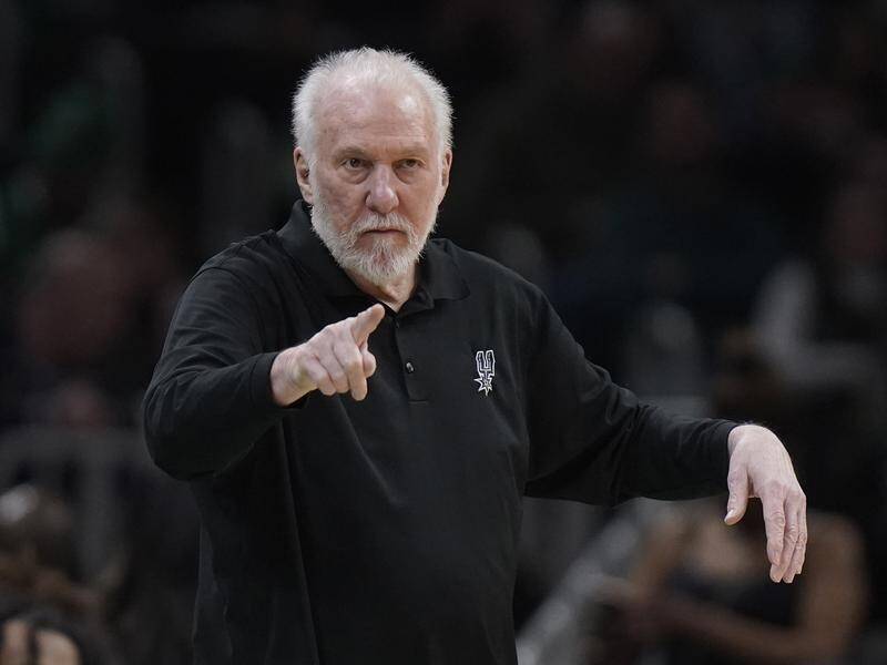 Coach Gregg Popovich has agreed a new five-year deal with the NBA's San Antonio Spurs. (AP PHOTO)