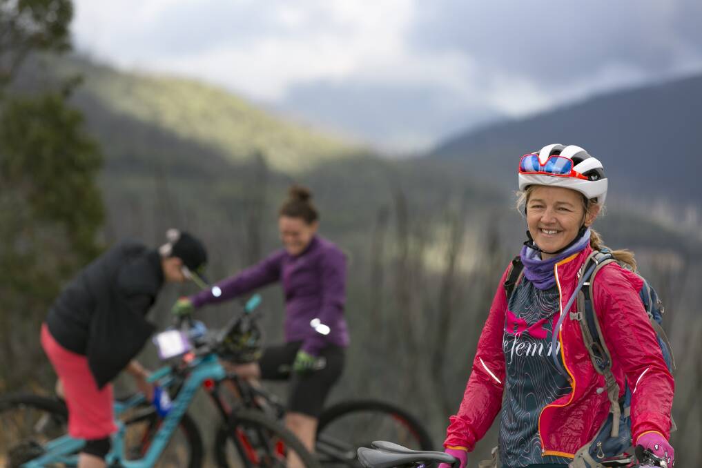 RIDE: Jess Douglas at the 2019 Falls Creek MTB de femme which attracted about 100 riders. The event has been cancelled the past two years due to the COVID pandemic, but will return in 2022. Picture: Falls Creek Resort