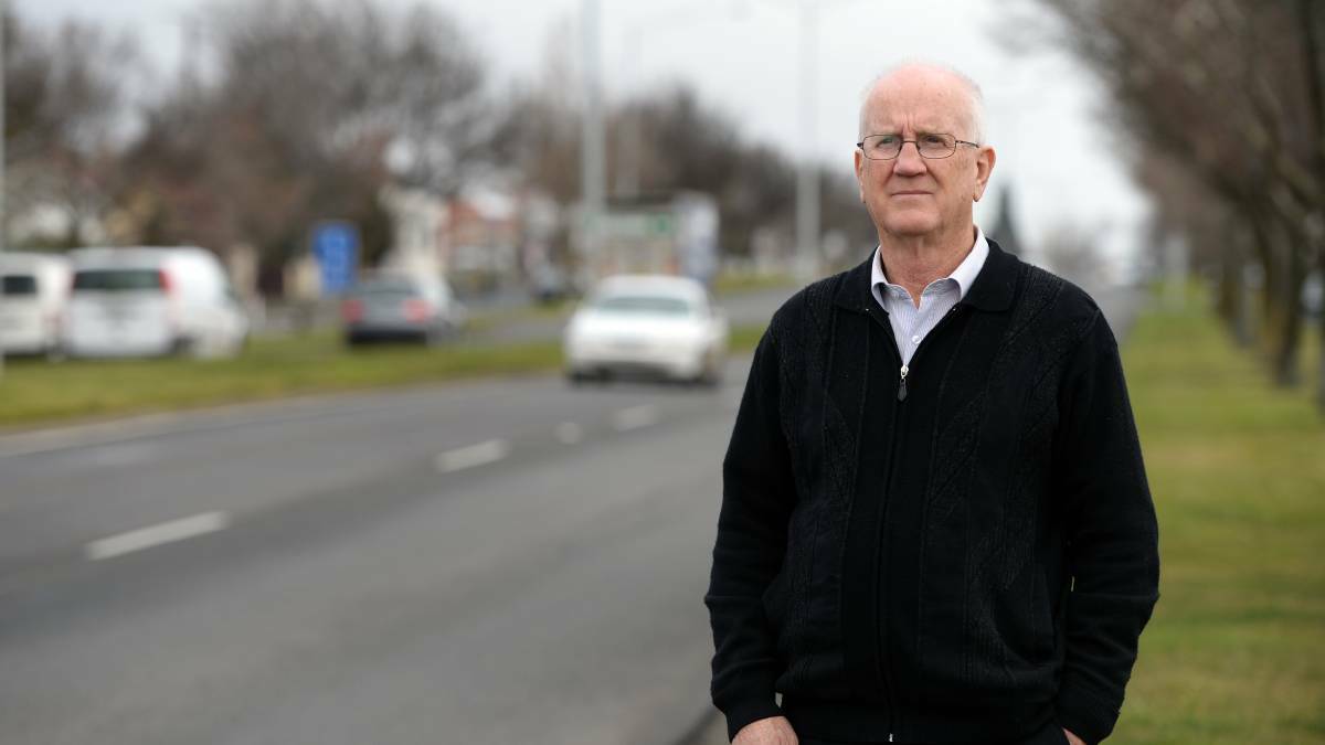 Ballarat father John Maher is educating young people about the family impact of road trauma. Picture: Kate Healy.