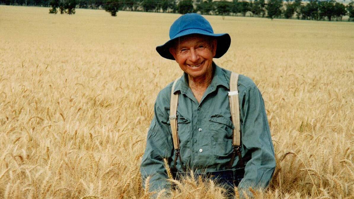 HOME: Ray Barber on his farm near Parkes, where he lived and worked for 99 years of his life.