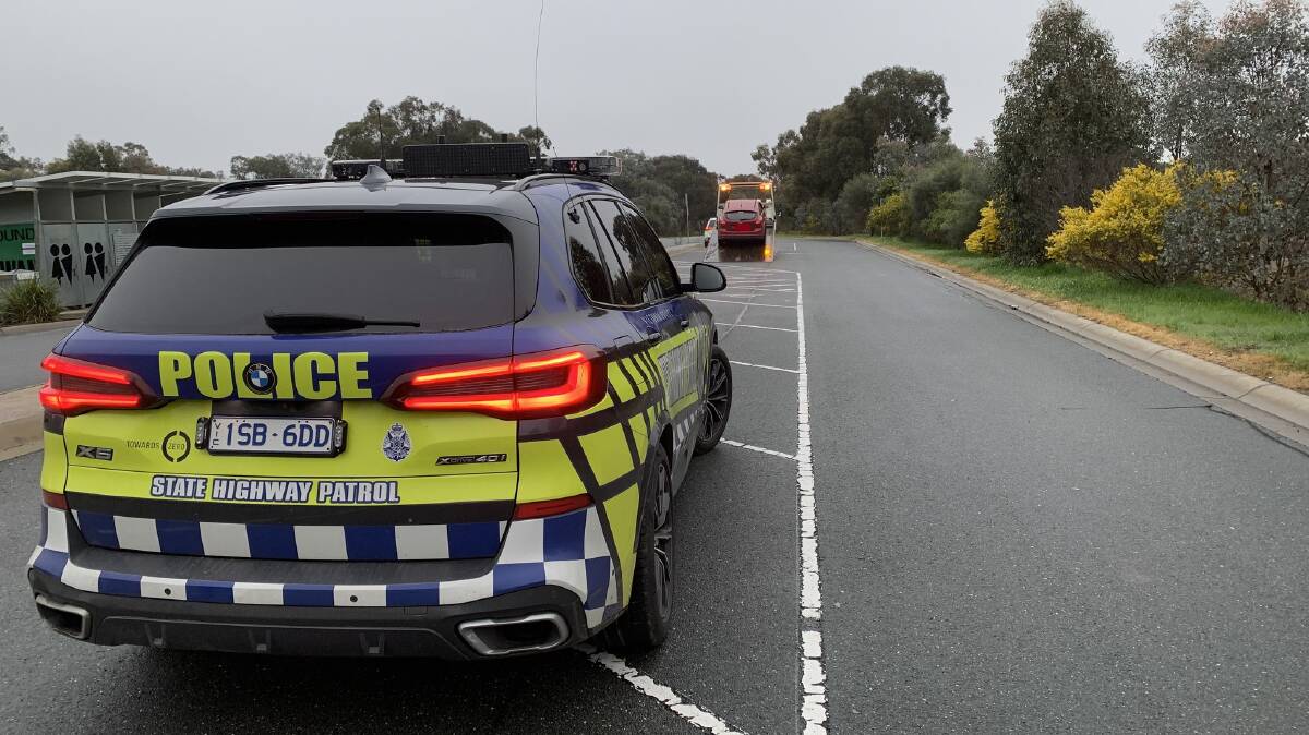 The driver was caught by State Highway Patrol members on Saturday. Picture by Victoria Police