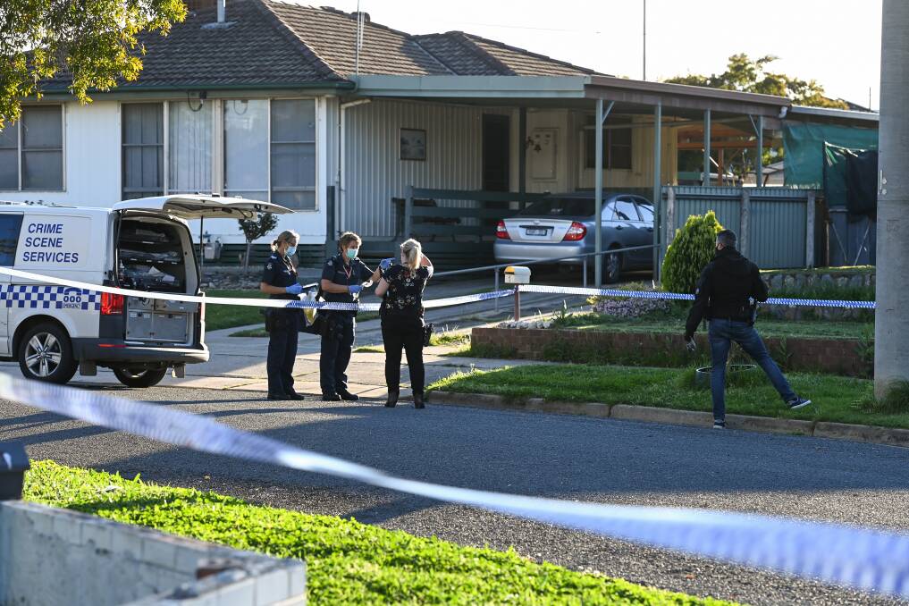 CRIME SCENE: One of the shots fired into a home on Wornes Drive last year. The Wodonga court heard it wasn't complicated offending. 