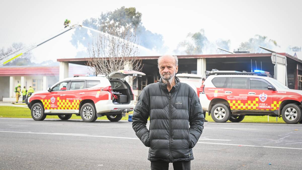 Resident Brian Clarke was forced to flee his unit and moved his vehicle amid concerns it could get burnt. Picture by Mark Jesser