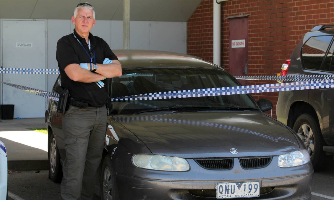 HELP: Sergeant Peter McGuffie wants to speak to a man and woman seen dropping off a Thai man at Wangaratta hospital in this car. Picture: BLAIR THOMSON