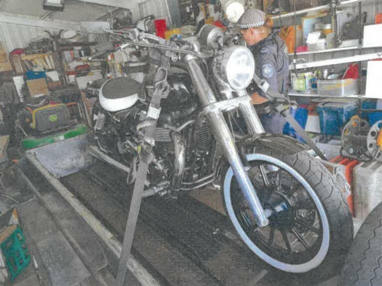 NSW police members recovered the stolen motorbike and trailer. Picture supplied