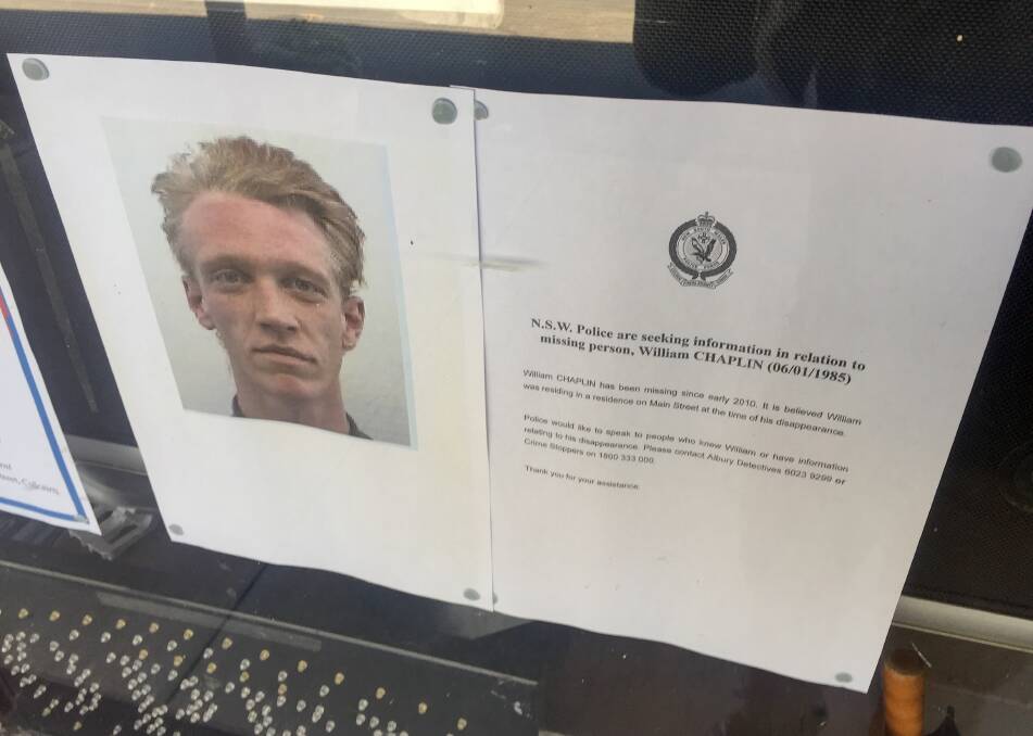 Police placed posters around Gerogery in 2019 in a bid to seek information. 