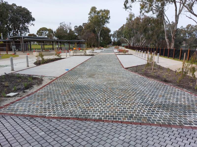 Much of the work has been completed but a large portion remains. Picture by Albury Council 