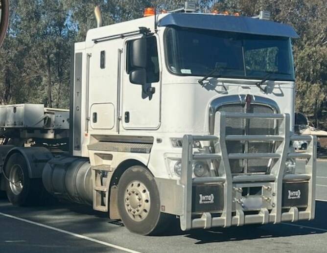 A truck driver blew over the alcohol limit near Benalla on Monday during the first day of the Hume Freeway operation. Picture supplied