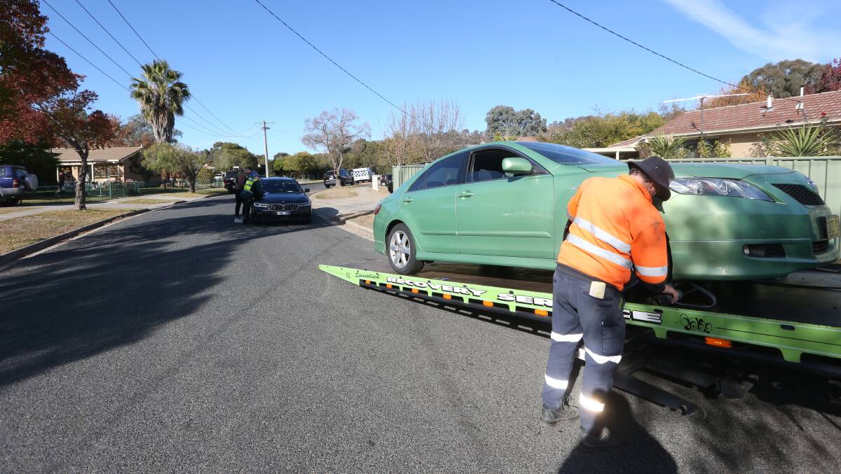 A car was also seized outside the Wodonga home. 