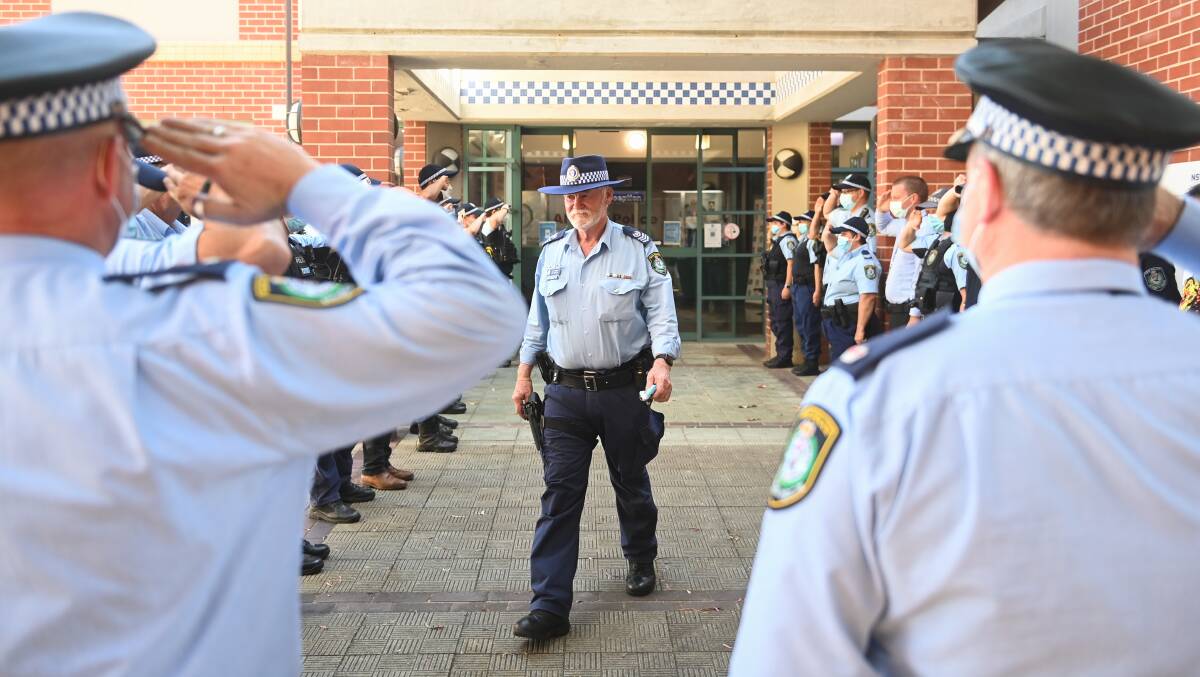 Senior Sergeant Les Nugent worked his final shift in Albury in December, 2021, but remained an officer at the time of his passing on May 14. File photo