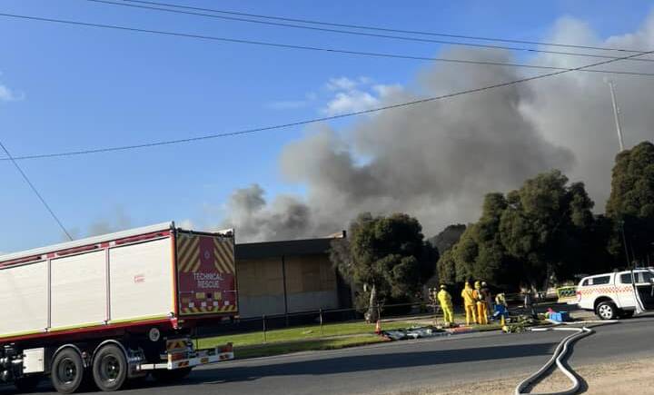 An image posted on social media showing plumes of smoke at the site. Picture supplied