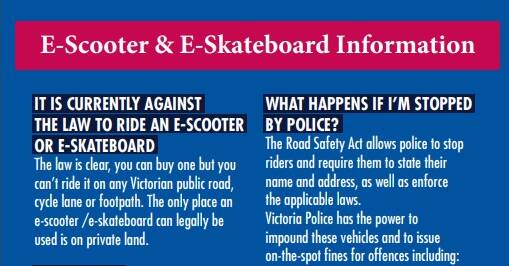 RULES: Information from Victoria Police. 