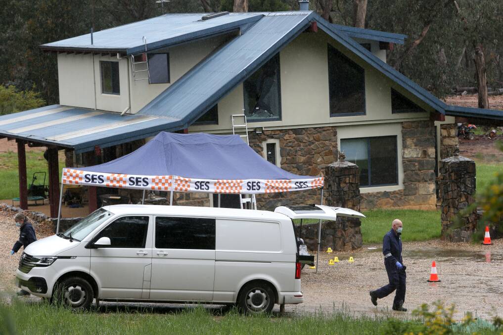 Police found Paul Flegel dead next to a car outside Barry Butler's home in Beechworth on Thursday. 