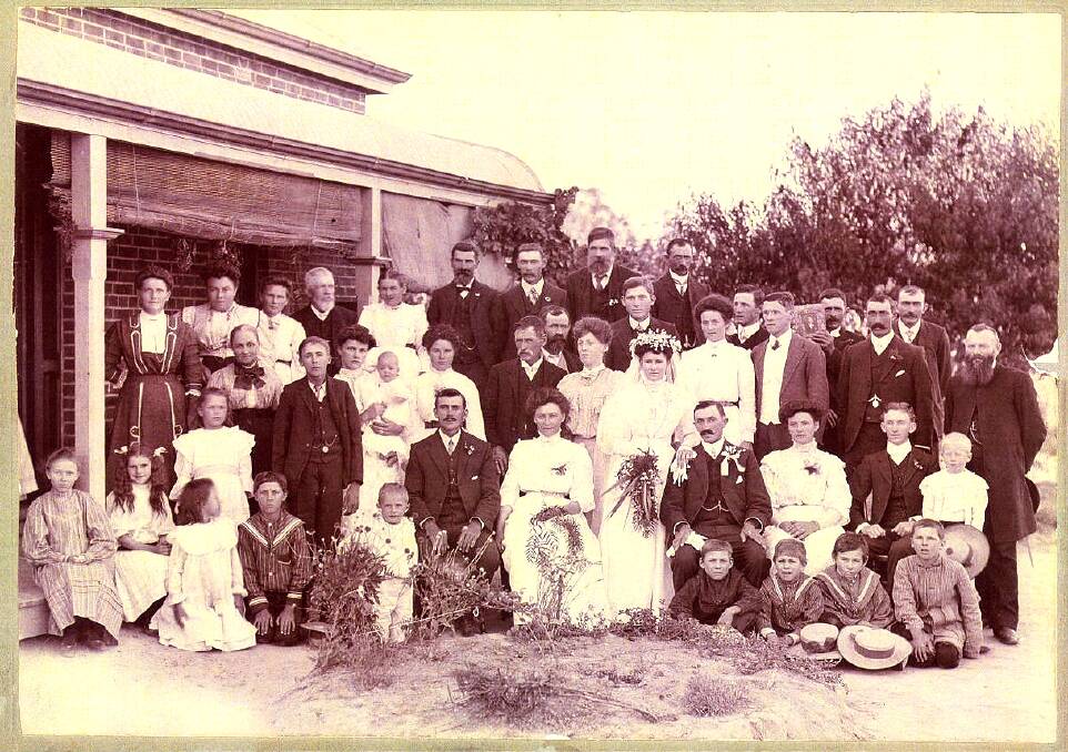FAMILY: The Zeinert family pictured at their family home in William Street in 1909. 