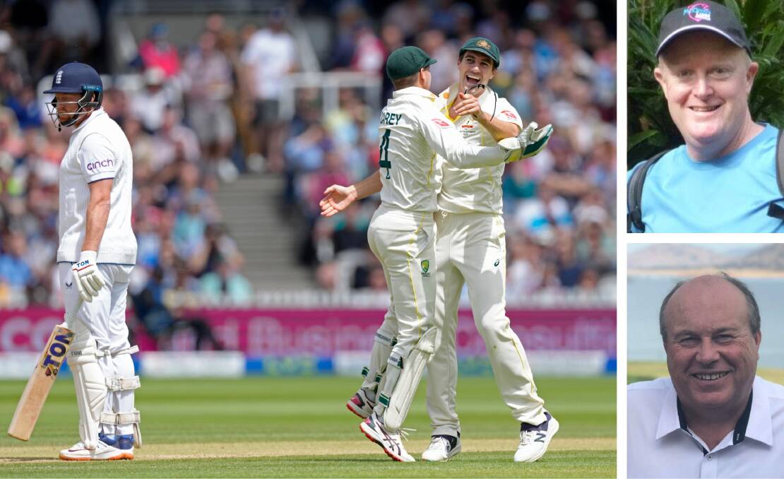 Brendon Wood (top right) and Paul Johnson (bottom right) have weighed in on the controversial stumping of Jonny Bairstow, which was the flashpoint in Australia's Lord's Test win.