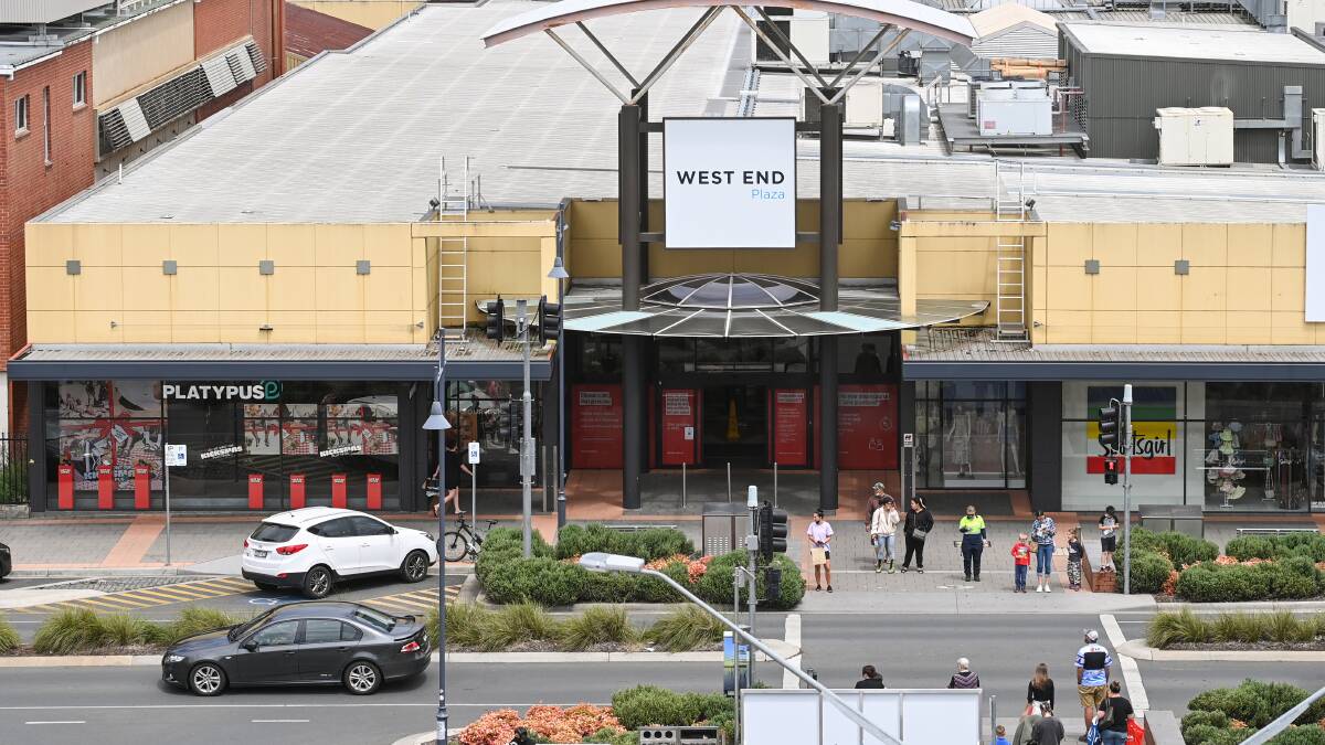 The incident took place outside West End Plaza, Albury. File picture