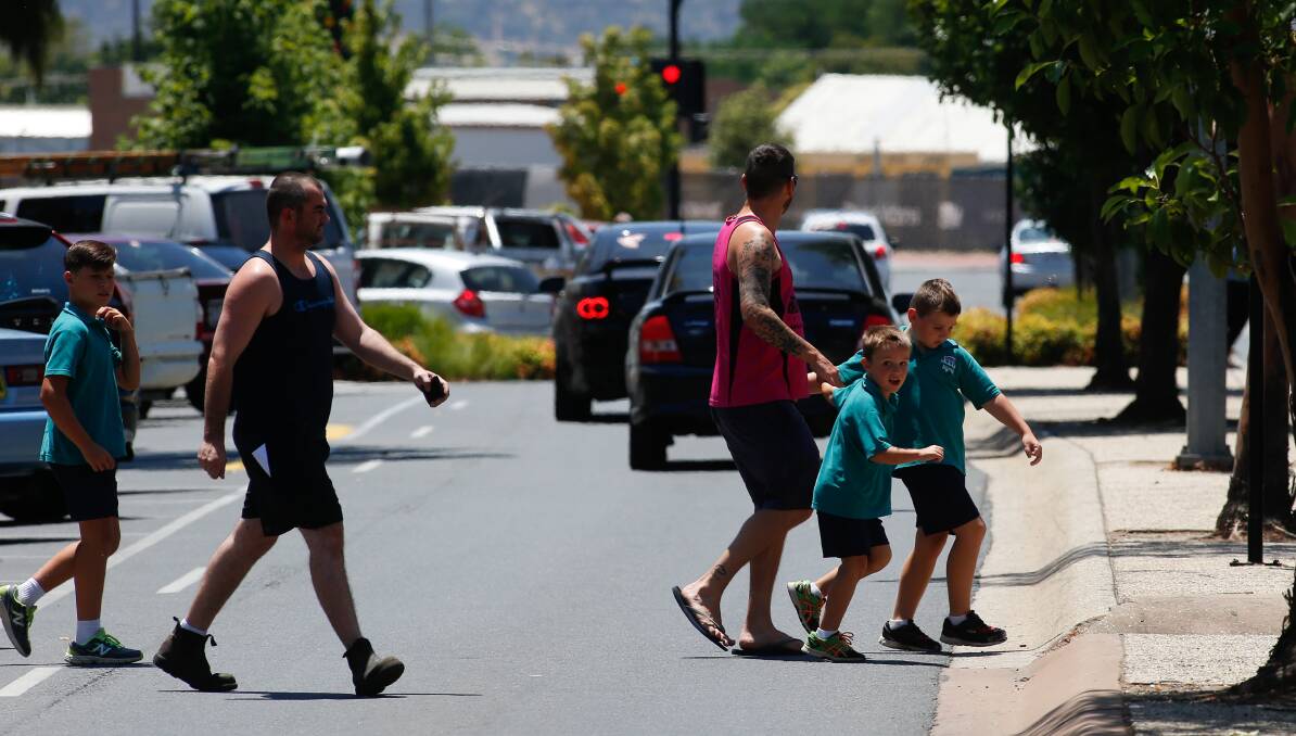 Walkers welcome: Part of High Street, Wodonga, would be turned into a 20km/h zone under a council plan. Picture: MARK JESSER
