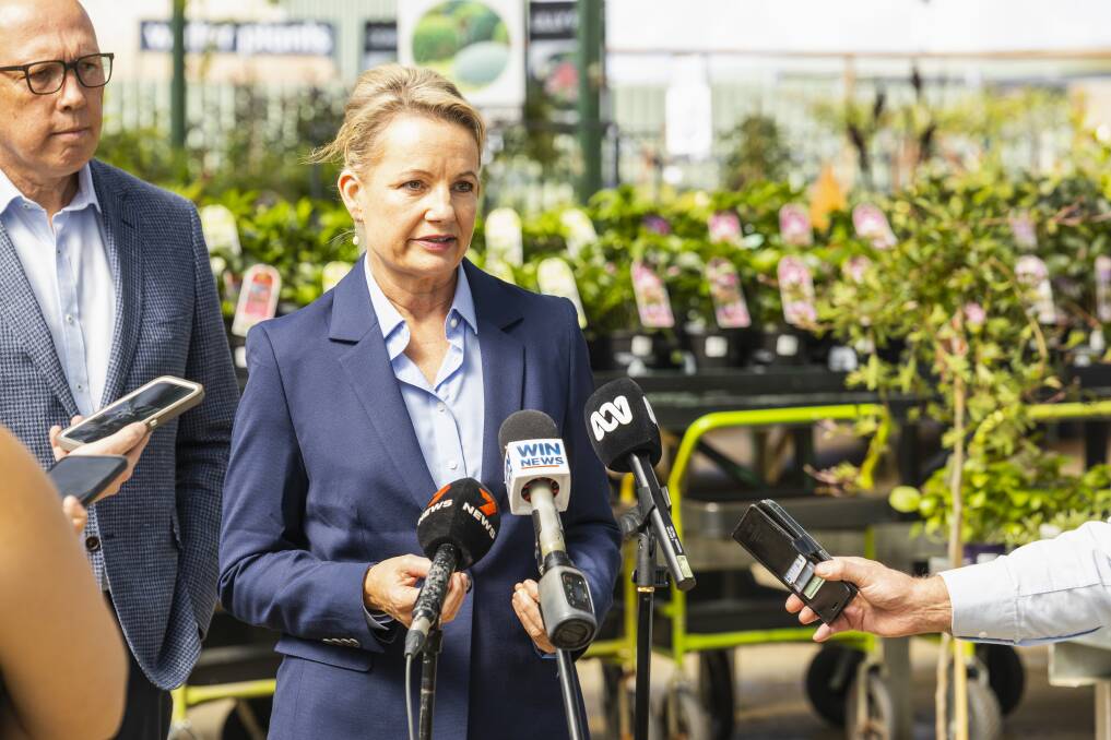 Member for Farrer Sussan Ley, pictured earlier this year during a Border visit by federal Opposition Leader Peter Dutton, plans to vote "no" at the Voice referendum. Picture by Ash Smith