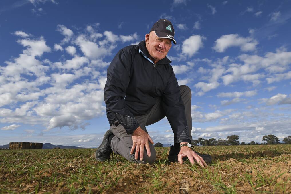 Ray Harrington, of Darkan, WA, has received an OAM for services to agriculture. He spent a week in the southern Riverina, examining no-till farming systems.Picture by Mark Jesser