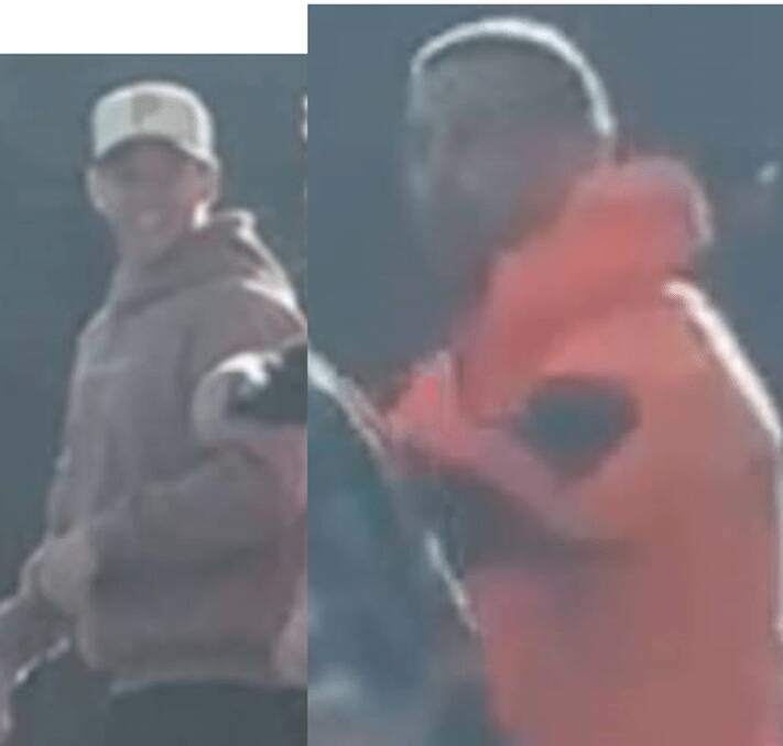 Victoria Police on Tuesday, July 2, released images of the two men being sought over the Wodonga incident. Picture supplied
