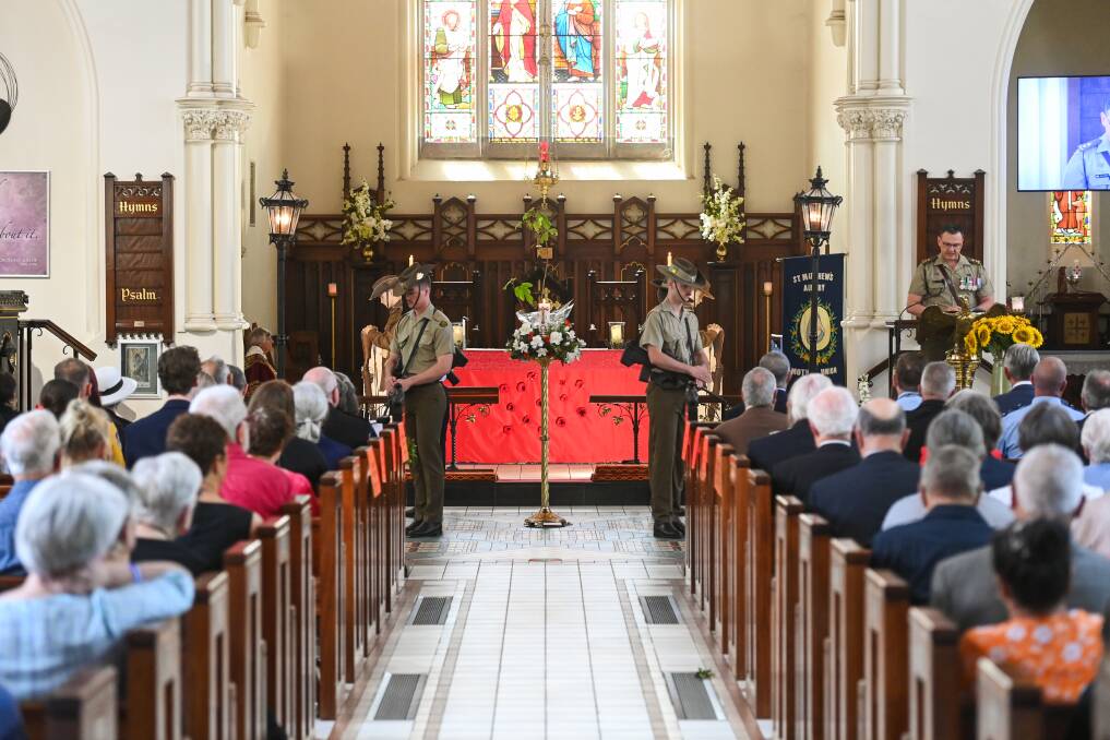 Albury RSL hosted the 2023 Remembrance Day service at St Matthew's Church on Saturday, November 11. Picture by Mark Jesser