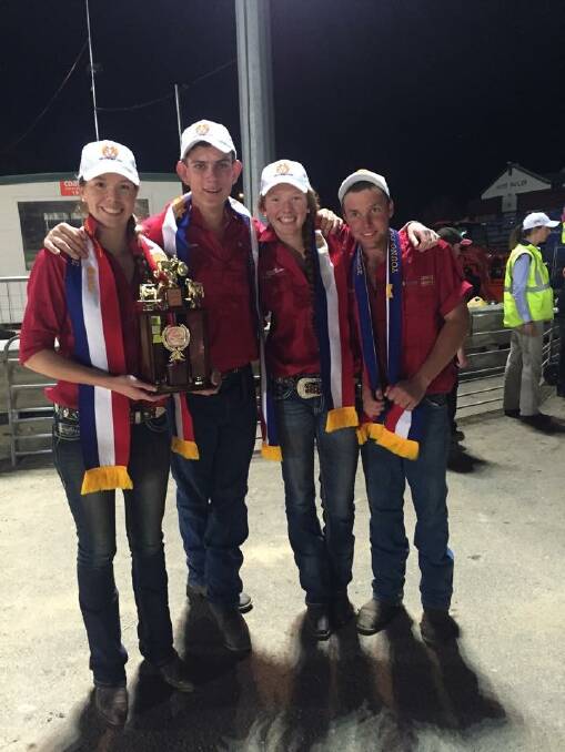 WINNING TEAM: Ellen Forge, Bryce Tresidder, Tuppy Forge and Timmy Donald celebrate their victory in the Young Farmer Challenge.


Bryce 