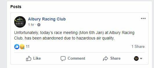 Albury Racing Club abandons Monday's race meeting