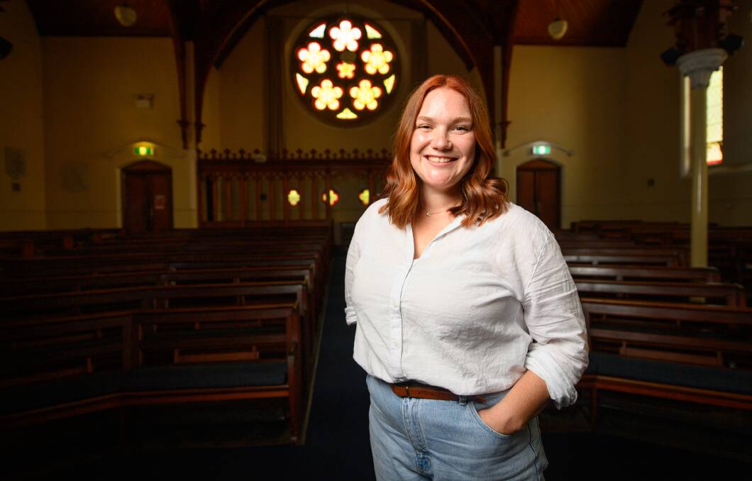 SETTLING IN: Reverend Beth Bear started her placement at St David's Uniting Church, Albury, at the beginning of January. Picture: MARK JESSER