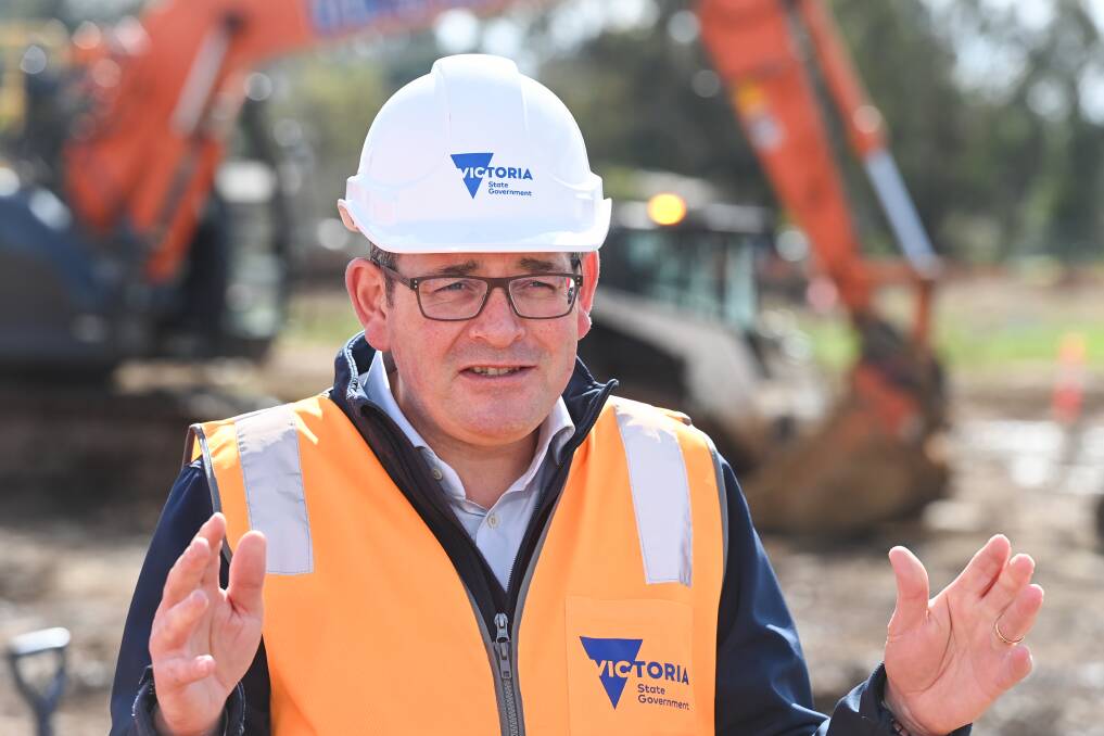 Premier Daniel Andrews during his recent visit to Rutherglen. Picture by Mark Jesser