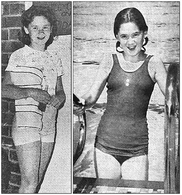  The front page of The Border Morning Mail of Saturday, December 10, 1966 featured these two photographs of Christine Gale, first into the water on opening day. Picture supplied