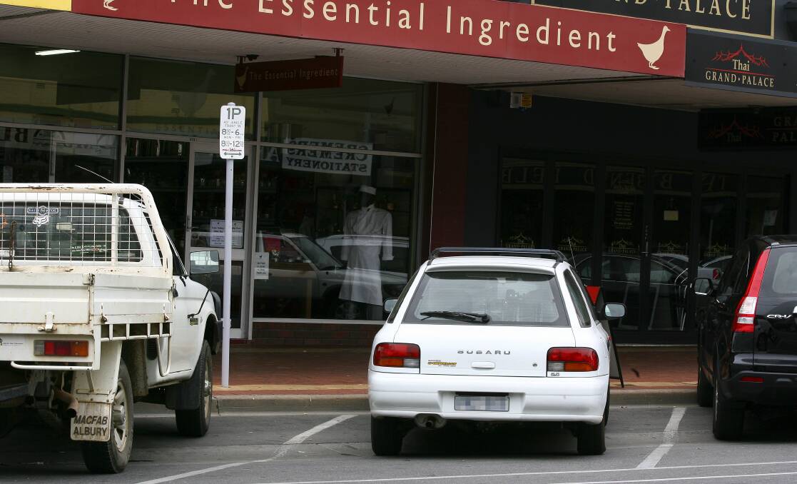 One reader doesn't want angle parking taken away from Albury's central business district. Picture file