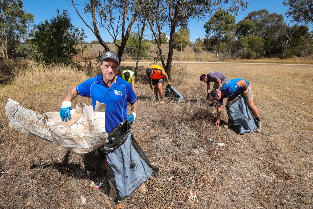 Albury's DJ Binding hopes to make his Clean Up Australia event an annual tradition. Picture by James Wiltshire