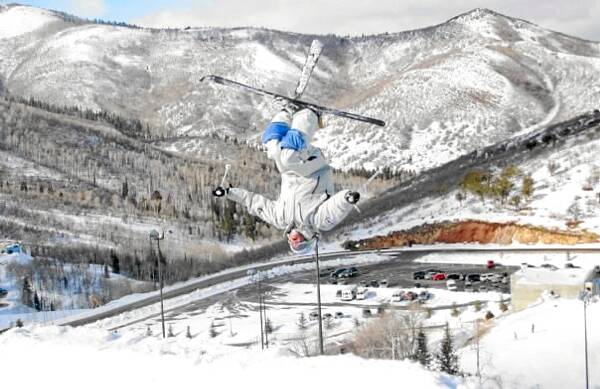 Britteny Cox trains at the Utah Olympic Park in the US recently.