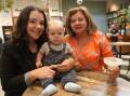 Nurse Carmel Duck with her daughter Viv Jones and grandson Lucas Jones, enjoying a free cocktail at Public House, picture by James Wiltshire.